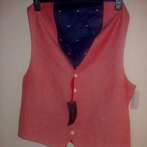 Tommy Hilfiger Mens Red Pink Modern Fit Vest XL